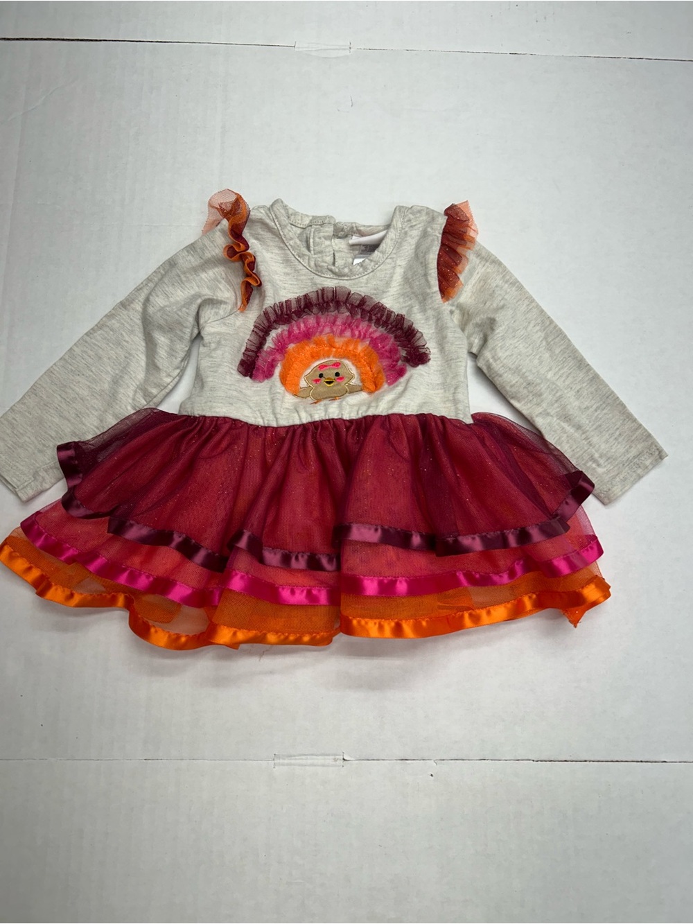 Little Lass Thanksgiving Dress 18 Months Turkey Tulle Ruffle Fall